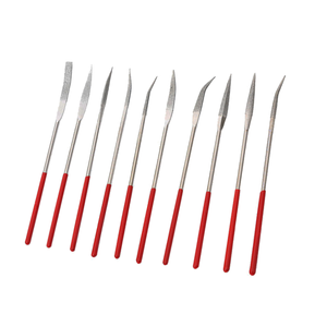 10Pcs Cong Loại Kim Cương Emery Kim Tập Tin Bộ Phẳng Nửa Vòng Vuông Tam Giác Hình Bầu Dục Thép Tập Tin Tùy Biến Dịch Vụ - Product Image 1