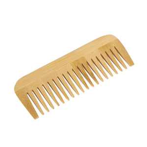 Set di <span class=keywords><strong>Pettini</strong></span> in Legno di Bambù OEM&ODM <span class=keywords><strong>a</strong></span> <span class=keywords><strong>Denti</strong></span> <span class=keywords><strong>Larghi</strong></span> Senza Manico Antistatico per Capelli Lunghi e Barba - Product Image 5