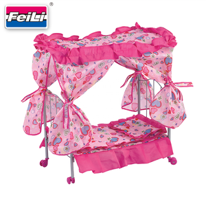 Feili Toy Iron Folding Doll Cradle para Doll 18 ''Doll Furniture Toys Set - Product Image 4