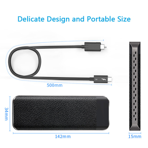 Boîtier SSD NVMe M.2 certifié officiel Intel, boîtier Thunderbolt avec boîtier en plastique pour homme d'affaires - Product Image 2