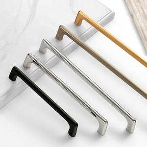 Pegangan pintu Nordic, lemari pakaian perak terang minimalis Modern minimalis cerah - Product Image 1