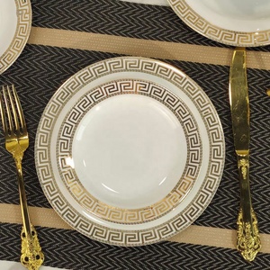 Service de table en porcelaine, assiettes et bols, vente en gros, luxe, en porcelaine fine blanche, 10 pièces, ensembles de vaisselle, cadeaux, service de table 72 pièces en céramique - Product Image 6