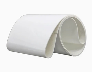 Beyaz PVC Polyester isıya dayanıklı kesim dayanıklı düz bant ekmek hattı konveyör bant - Product Image 3
