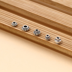 Nhà Máy Bán Buôn 925 Sterling Silver Bạc Phụ Kiện Thái Lan Bạc DIY Vòng Cổ Miếng Đệm Bện Tay Sợi Dây Thừng Thẻ Hạt Cây Gai Dầu Sợi Dây Thừng Hạt - Product Image 1