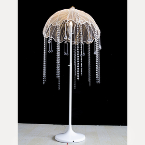 Luckygoods LT260037 Lampe sur pied en forme de méduse avec gouttes de cristal, centre de <span class=keywords><strong>table</strong></span> lumineux à LED pour allée de mariage - Product Image 3