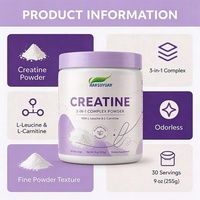 Poudre de créatine OEM, L-leucine, L-carnitine, soutien musculaire, poudre de créatine pour avant et après l'entraînement, hommes et femmes