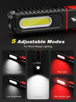 Lampe de travail LED rechargeable à haute luminosité avec base magnétique, lampe d'inspection portable multifonctionnelle pour atelier et garage