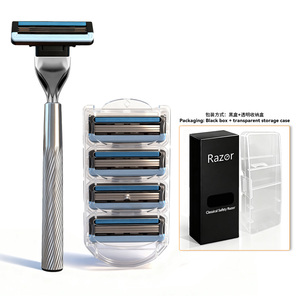 Maquinilla de Afeitar de Acero Inoxidable con Sistema de Triple Cuchilla y Cabezal Giratorio <span class=keywords><strong>para</strong></span> un Afeitado Suave y Delicado - Product Image 6