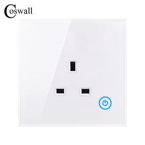 แผงกระจกคริสตัลช่องเสียบผนัง WIFI สำหรับบ้านอัจฉริยะสวิตช์สัมผัสเต้ารับแบบ UK - Product Image 2