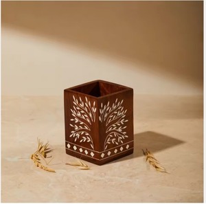 Portalápices de Cáscara de Coco Hecho a Mano, Ecológico, Organizador de Escritorio Natural, Porta Artículos de Oficina al por Mayor - Product Image 1