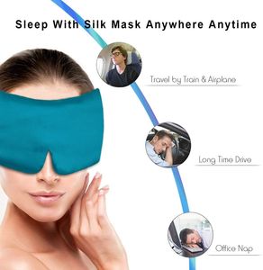 Masque pour les yeux en soie de taille maximale haut de gamme Ultimate Soft <span class=keywords><strong>Cosy</strong></span> Designer étiquette lavable personnalisée 100% masque pour les yeux en soie de mûrier pure pour les yeux bandés de voyage - Product Image 4