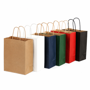 Bolsa de Papel para Llevar Comida Personalizada, Bolsa de Compras de Papel Kraft Blanca o Marrón con Asas Retorcidas e Impresión de Logotipo - Product Image 2