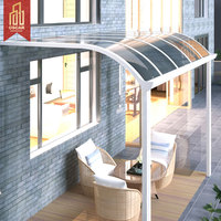Auvent de pluie et de soleil extérieur pour maison, gazebo, feuilles de polycarbonate, auvent en aluminium, couverture d'auvent