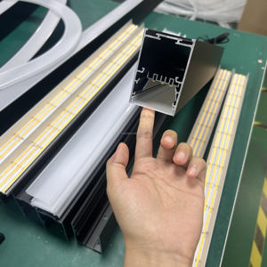 <span class=keywords><strong>Tube</strong></span> lumineux LED suspendu au plafond Tungwille 50x75mm, économie d'énergie, commande par télécommande/détecteur, bureau - Product Image 5