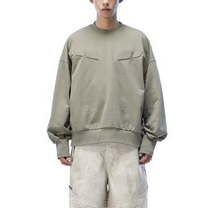 Por encargo 3D térmica cuello redondo Sudadera con capucha en relieve de goma bordada 100% algodón polar respetuoso con el medio ambiente Servicio OEM - Product Image 1