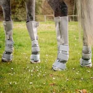 Botte en maille de PVC avec protection de legging de cheval en tissu doux Bottes anti-mouches de cheval avec logo personnalisé