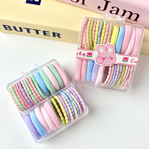 Élastiques à cheveux pour enfants aux couleurs bonbons, 30 pièces en boîte, haute élasticité, usage quotidien - Product Image 4