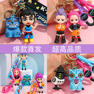 QX 2026 Nuevo Llavero de Silicona de Alta Calidad con Impresión Digital 3D de Dibujos Animados de Demon Hunters KPOP - Product Image 2