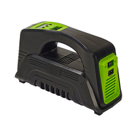 Compresseur d'air monocylindre en plastique Richtek 120V AC/12V DC, gonfleur de pneus de voiture, manomètre numérique 80psi, lumière LED portable