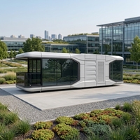 Capsules spatiales modernes de 20/40 pieds, design mobile intelligent détachable, capsule spatiale personnalisée anti-humidité pour la vente