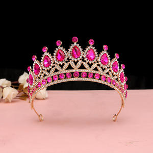 Corona de Metal para Decoración de Ramo, Corona Nupcial de Boda para Vestido de <span class=keywords><strong>Novia</strong></span>, Desfile de Pelo, Accesorios de Cumpleaños de Reina - Product Image 2