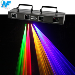 2021 Bốn đầu 4 mắt RGB Vàng 4 màu sắc động cơ bước Lazer <span class=keywords><strong>DMX</strong></span> giai đoạn chùm hiển thị DJ Câu Lạc Bộ vũ trường RGB đèn laser - Product Image 6