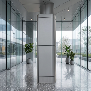 Colonne de mur-rideau en aluminium moderne, revêtement décoratif en panneau métallique pour façade de bâtiment intérieure et extérieure - Product Image 1