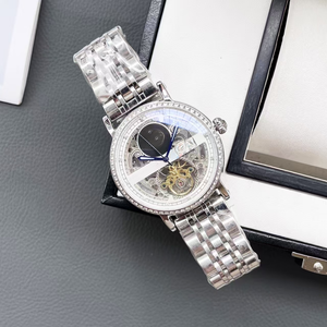 Montre pour homme haut de gamme, originale, de qualité supérieure, mouvement mécanique entièrement automatique, simple, en acier inoxydable, bracelet en alliage, Pateks - Product Image 6