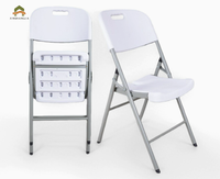 Chaise pliante de banquet en plastique HDPE de qualité commerciale, robuste, avec structure en acier, pour événements extérieurs, mariages, fêtes, jardins et lieux événementiels