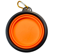 Bol d'eau pliable en Silicone pour chien de voyage, logo personnalisé 1 pièce