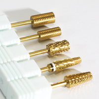 Broca grande XXC 2024 para cutículas de uñas, cortador de limas eléctrico de acero de tungsteno, brocas para uñas de carburo de tungsteno para manicura dorada personalizada