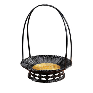 Cesta de frutas de plástico portátil y elegante, cesta de flores ilustrada, utensilio de estilo chino, adorno de inspiración Zen - Product Image 5