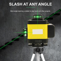 Niveau laser 4D rotatif à faisceau vert CE PSE RoHS Li-Ion, auto-nivelant 360° horizontal et vertical, 5 points, précision 2mm/7m, IP54