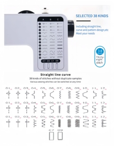 Máquina DE COSER DE SERVICIO PESADO 38 puntada hogar <span class=keywords><strong>Zig</strong></span> <span class=keywords><strong>Zag</strong></span> 738 máquina de coser ojal máquina de coser - Product Image 3