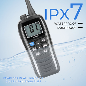 Xách tay hai cách 5 Wát công suất cao Marine Walkie Talkie <span class=keywords><strong>VHF</strong></span> đài phát thanh không thấm nước tầm xa IC M25 cầm tay <span class=keywords><strong>VHF</strong></span> Marine đài phát thanh - Product Image 5