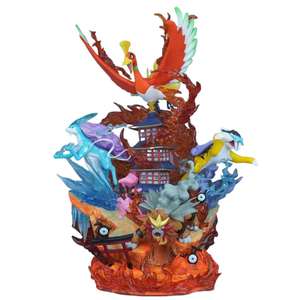 Figurine d'anime Pokémon Trio Maître, Équipe des Bêtes Sacrées du Roi du Vent, Jouet Tendance, Cadeau, Ornement de Bureau Extra-Large, Articles de Collection - Product Image 5