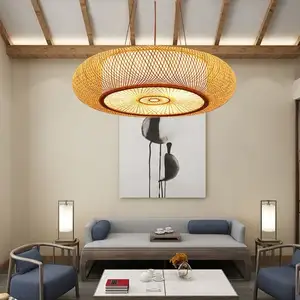 Chinesische Rattan hand gefertigte Designer nach Hause handgemachte Lumina ria Bambus Bambus Lampen schirm Rattan Pendel leuchte für Schlafzimmer