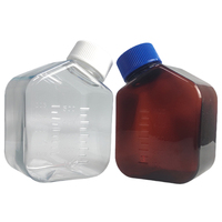 Bouteille de culture cellulaire stérile en plastique PET de 500 ml, flacon de réactif de laboratoire pour le stockage de milieux de culture de sérum, OEM ODM