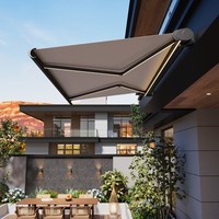 Auvent rétractable motorisé en aluminium pour terrasse, patio et jardin de hôtels, 3x6m, 4x8m