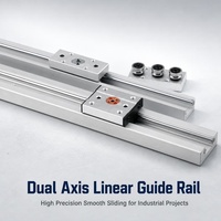 Rail de guidage linéaire biaxial intégré, glissière à rouleaux à double axe interne pour équipement d'automatisation de gravure CNC
