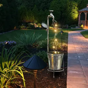 Zonne-Energie Tuindecoratie Landschapspad Led Licht Water Kan Buiten Romantisch Sterlicht Nachtlicht Voor Pad Tuin Decor