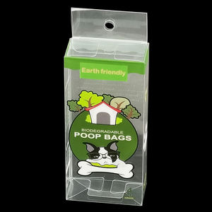 Scatola di imballaggio in plastica per sacchetto di cacca di cane animale in PP PET trasparente con stampa pieghevole personalizzata - Product Image 1