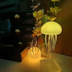 Lámpara Nocturna de Medusas con Control por Voz, Degradado de Colores, Tentáculos Dinámicos en Movimiento, Decoración Colgante - Product Image 1