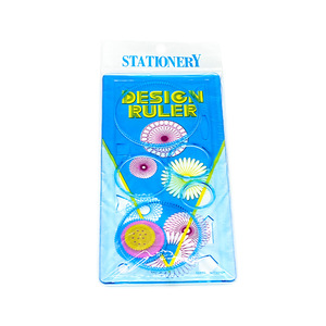 Juego de reglas de diseño, plantilla multifuncional de plástico para dibujo de estudiantes, color aleatorio, empaquetado individualmente - Product Image 4