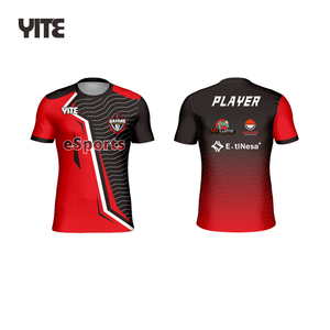 Maglietta Esports Personalizzata Rosso-Nero, Vendita Diretta dalla Fabbrica, Jersey da <span class=keywords><strong>Gaming</strong></span> OEM - Product Image 1