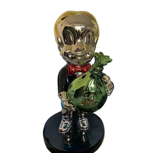 Vente en gros de sculptures en résine grandeur nature de hommes riches, figurines artistiques abstraites à motif animalier et de forme de dessin animé - Product Image 4