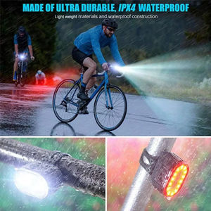 Luz Trasera de Bicicleta Recargable por USB, Luz Delantera de Advertencia para Ciclismo Nocturno, Accesorios de Iluminación para Bicicleta de Montaña - Product Image 6