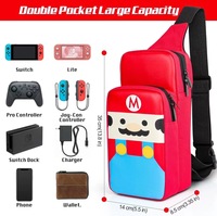 Sac à dos étanche portable transportant un sac de jeu à bandoulière pour console NS SD