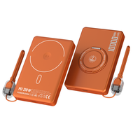 Batterie externe magnétique sans fil 3 en 1 10000mAh, chargeur ultra fin pour téléphone, montre connectée, écouteurs avec support