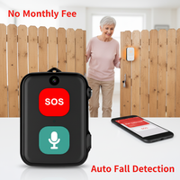 Localizador GPS con Alarma de Caídas para Personas Mayores con Alzheimer, Mini Rastreador Impermeable con Voz Bidireccional, Sin Cuota Mensual